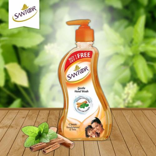 SANTOOR CLASSIC HANDWASH PUMP 200ML X 2U
